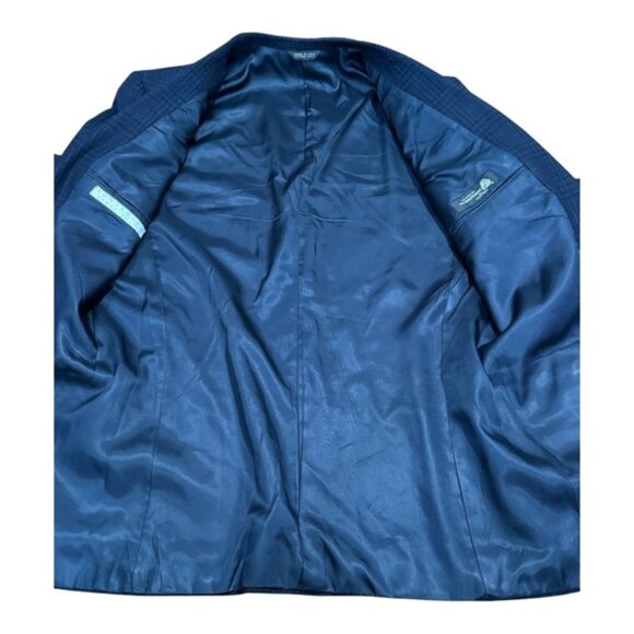 Vintage Perry Ellis Portfolio Blazer Mens 44 Wool Plaid Sport Coat Made In USA - Picture 9 of 11